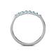 6 - Fiala 2.00 mm Aquamarine 7 Stone Wedding Band 