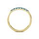 6 - Fiala 2.00 mm Blue Topaz 7 Stone Wedding Band 