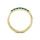6 - Fiala 2.00 mm Emerald 7 Stone Wedding Band 
