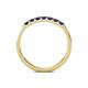 6 - Fiala 2.00 mm Blue Sapphire 7 Stone Wedding Band 