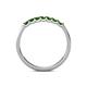 6 - Fiala 2.00 mm Green Garnet 7 Stone Wedding Band 