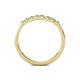 6 - Fiala 2.00 mm Peridot 7 Stone Wedding Band 