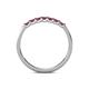 6 - Fiala 2.00 mm Rhodolite Garnet 7 Stone Wedding Band 