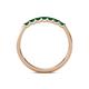 6 - Fiala 2.00 mm Emerald 7 Stone Wedding Band 