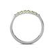 6 - Fiala 2.00 mm Peridot 7 Stone Wedding Band 