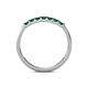 6 - Fiala 2.00 mm Emerald 7 Stone Wedding Band 