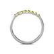6 - Fiala 2.00 mm Yellow Diamond 7 Stone Wedding Band 
