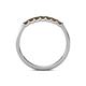6 - Fiala 2.00 mm Smoky Quartz 7 Stone Wedding Band 