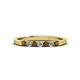 2 - Fiala 2.00 mm Smoky Quartz and Diamond Wedding Band 