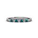 2 - Fiala 2.00 mm London Blue Topaz and Diamond Wedding Band 