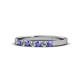 1 - Fiala 2.00 mm Tanzanite and Diamond Wedding Band 