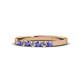 1 - Fiala 2.00 mm Tanzanite and Diamond Wedding Band 