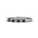 1 - Fiala 2.00 mm Blue Sapphire and Diamond Wedding Band 