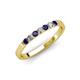 3 - Fiala 2.00 mm Blue Sapphire and Diamond Wedding Band 