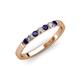 3 - Fiala 2.00 mm Blue Sapphire and Diamond Wedding Band 