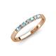 3 - Fiala 2.00 mm Aquamarine and Diamond Wedding Band 