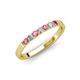 3 - Fiala 2.00 mm Pink Tourmaline and Diamond Wedding Band 