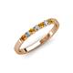 3 - Fiala 2.00 mm Citrine and Diamond Wedding Band 