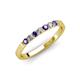 3 - Fiala 2.00 mm Iolite and Diamond Wedding Band 