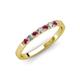 3 - Fiala 2.00 mm Rhodolite Garnet and Diamond Wedding Band 