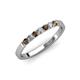3 - Fiala 2.00 mm Smoky Quartz and Diamond Wedding Band 