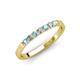3 - Fiala 2.00 mm Aquamarine and Diamond Wedding Band 