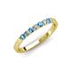 3 - Fiala 2.00 mm Blue Topaz and Diamond Wedding Band 