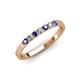 3 - Fiala 2.00 mm Iolite and Diamond Wedding Band 