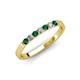 3 - Fiala 2.00 mm Emerald and Diamond Wedding Band 