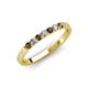 3 - Fiala 2.00 mm Smoky Quartz and Diamond Wedding Band 