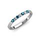 3 - Fiala 2.00 mm London Blue Topaz and Diamond Wedding Band 