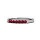 1 - Fiala 2.40 mm Ruby 7 Stone Wedding Band 