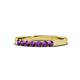 1 - Fiala 2.40 mm Amethyst 7 Stone Wedding Band 