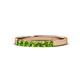 1 - Fiala 2.40 mm Peridot 7 Stone Wedding Band 