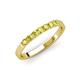 4 - Fiala 2.40 mm Yellow Diamond 7 Stone Wedding Band 