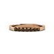 3 - Fiala 2.40 mm Smoky Quartz 7 Stone Wedding Band 