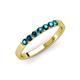 4 - Fiala 2.40 mm London Blue Topaz 7 Stone Wedding Band 