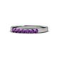 1 - Fiala 2.40 mm Amethyst 7 Stone Wedding Band 