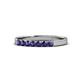 1 - Fiala 2.40 mm Iolite 7 Stone Wedding Band 