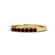 1 - Fiala 2.40 mm Red Garnet 7 Stone Wedding Band 