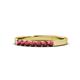 1 - Fiala 2.40 mm Rhodolite Garnet 7 Stone Wedding Band 