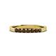 3 - Fiala 2.40 mm Smoky Quartz 7 Stone Wedding Band 
