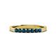 3 - Fiala 2.40 mm Blue Diamond 7 Stone Wedding Band 