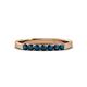 3 - Fiala 2.40 mm Blue Diamond 7 Stone Wedding Band 