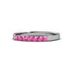 1 - Fiala 2.40 mm Pink Sapphire 7 Stone Wedding Band 