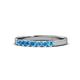 1 - Fiala 2.40 mm Blue Topaz 7 Stone Wedding Band 