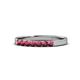1 - Fiala 2.40 mm Rhodolite Garnet 7 Stone Wedding Band 