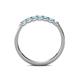 6 - Fiala 2.40 mm Aquamarine 7 Stone Wedding Band 