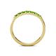 6 - Fiala 2.40 mm Peridot 7 Stone Wedding Band 