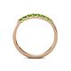 6 - Fiala 2.40 mm Peridot 7 Stone Wedding Band 
